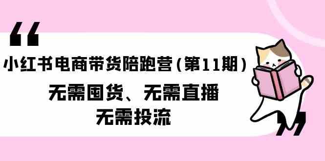 小红书电商带货陪跑营(第11期)无需囤货、无需直播、无需投流-生财有道