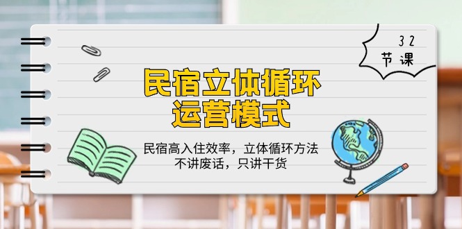 民宿立体循环运营模式：民宿高入住效率，立体循环方法，只讲干货（32节）-生财有道