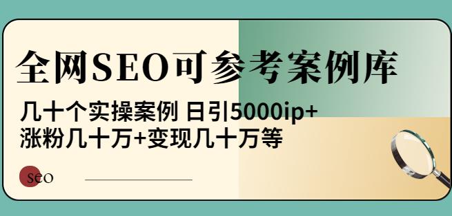 白杨全网SEO可参考案例库，几十个实操案例日引5000ip+涨粉百W+变现几十W等!-生财有道