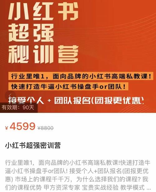 小红书超强密训营，爆文制造技巧，低预算高roi投放技巧，内容营销思维-生财有道