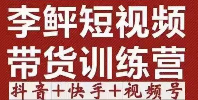 李鲆·短视频带货训练营（第12期），低投入、低风险、比较容易上手，收益巨大-生财有道