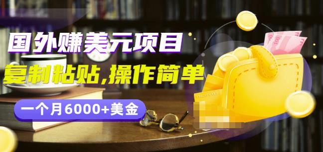 分享一个国外赚美元项目：复制粘贴一个月6000+美金，简单易操作-生财有道