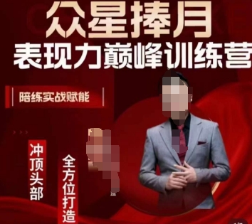 众星捧月表现力巅峰训练营，全方位打造，陪练实战赋能-生财有道