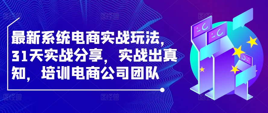 最新系统电商实战玩法，31天实战分享，实战出真知，培训电商公司团队——生财有道创业网-生财有道