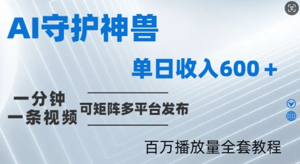 制作各省守护神，100多W播放量的视频只需要1分钟就能完成【揭秘】——生财有道创业网-生财有道