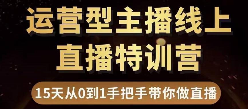 慧哥直播电商运营型主播特训营，0基础15天手把手带你做直播带货-生财有道