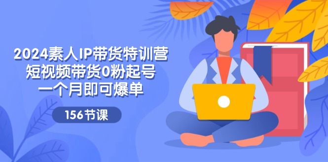 2024素人IP带货特训营，短视频带货0粉起号，一个月即可爆单（156节）-生财有道