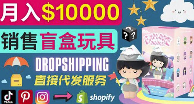 Dropshipping+Shopify推广玩具盲盒赚钱：每单利润率30%,月赚1万美元以上-生财有道