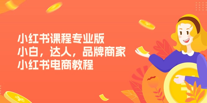 小红书课程专业版，小白，达人，品牌商家，小红书电商教程（15节）-生财有道