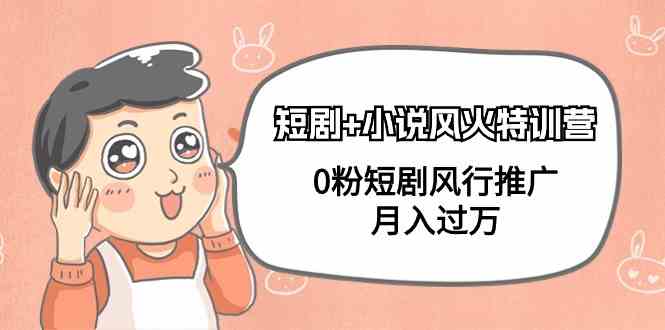 小说+短剧风火特训营，0粉短剧小说风行推广，实现月入过万-生财有道