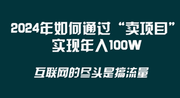 2024年 做项目不如‘卖项目’更快更直接！年入100万-生财有道