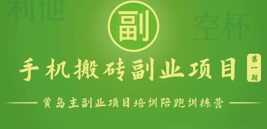 手机搬砖小副业项目训练营1.0，能用手机做的简单小副业-生财有道
