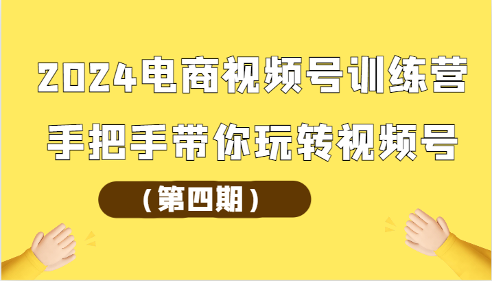 2024电商视频号训练营（第四期）手把手带你玩转视频号-生财有道