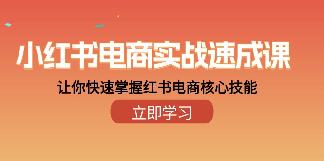 小红书电商实战速成课，让你快速掌握红书电商核心技能（28课）-生财有道