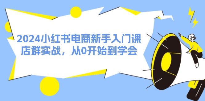 2024小红书电商新手入门课，店群实战，从0开始到学会（31节）-生财有道