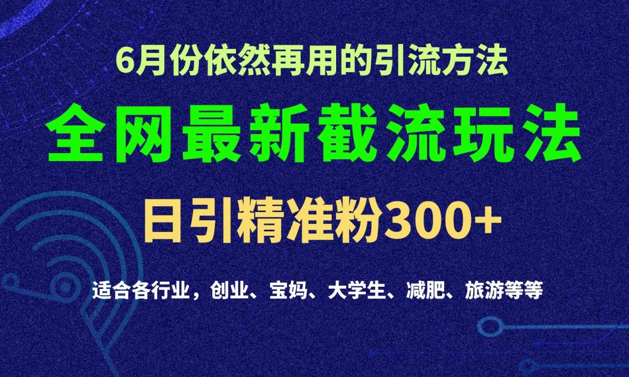 2024全网最新截留玩法，每日引流突破300+-生财有道