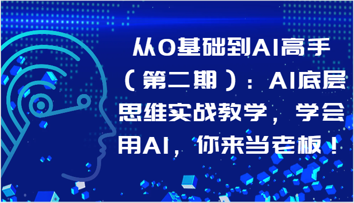 从0基础到AI高手（第二期）：AI底层思维实战教学，学会用AI，你来当老板！-生财有道