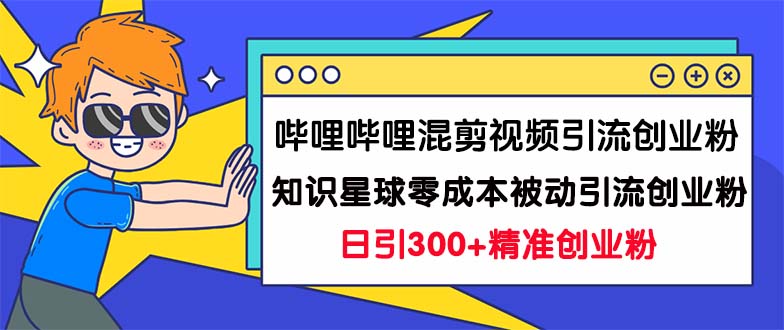 （7138期）哔哩哔哩混剪视频引流创业粉日引300+知识星球零成本被动引流创业粉一天300+-生财有道