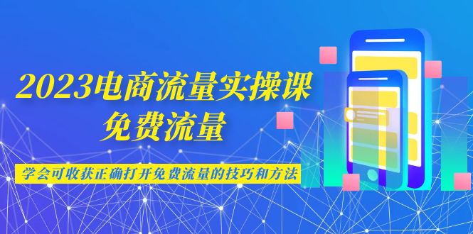 （6880期）2023电商流量实操课-免费流量，学会可收获正确打开免费流量的技巧和方法-生财有道