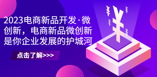 （6759期）2023电商新品开发·微创新，电商新品微创新是你企业发展的护城河-生财有道