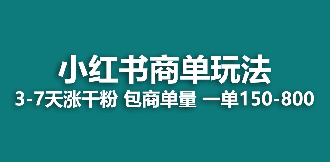 （6698期）小红书商单玩法，一周破千粉，商单接到手软，一单150-800-生财有道