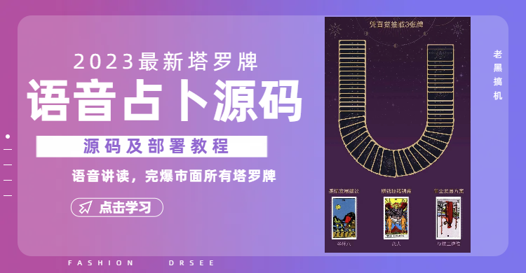 （6685期）2023新版塔罗牌语音讲解占卜源码，配套视频教程和网站源码-生财有道