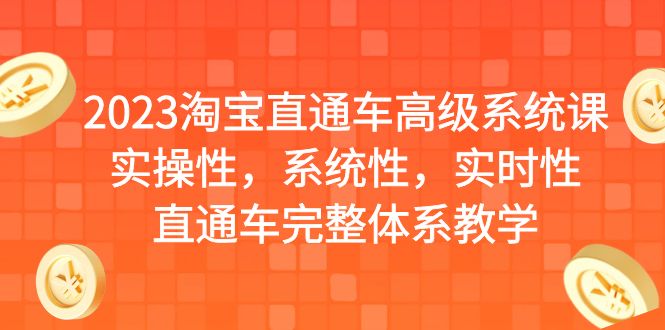 （6535期）2023淘宝直通车高级系统课，实操性，系统性，实时性，直通车完整体系教学-生财有道