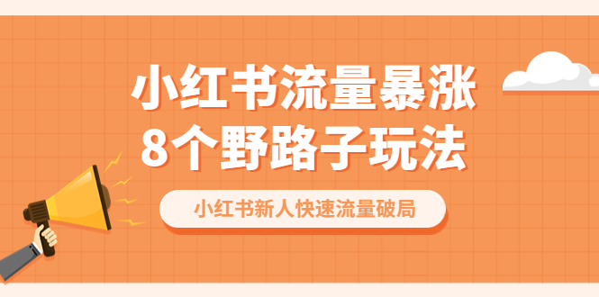 （6476期）小红书流量-暴涨8个野路子玩法：小红书新人快速流量破局（8节课）-生财有道