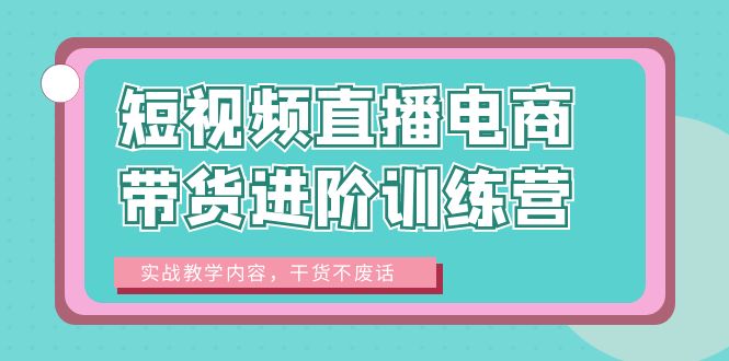 （6401期）短视频直播电商带货进阶训练营：实战教学内容，干货不废话！-生财有道