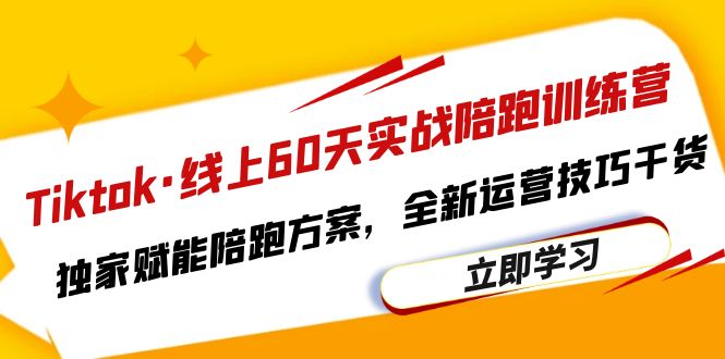 （6333期）Tiktok·线上60天实战陪跑训练营，独家赋能陪跑方案，全新运营技巧干货-生财有道