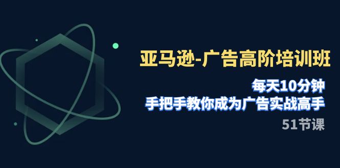 （7739期）亚马逊-广告高阶培训班，每天10分钟，手把手教你成为广告实战高手（51节）-生财有道