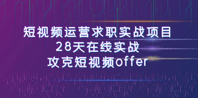 （7705期）短视频运-营求职实战项目，28天在线实战，攻克短视频offer（46节课）-生财有道
