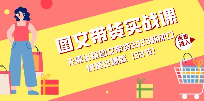 （7496期）图文带货实战课：无需出镜图文带货2023新风口，快速出爆款（33节）-生财有道