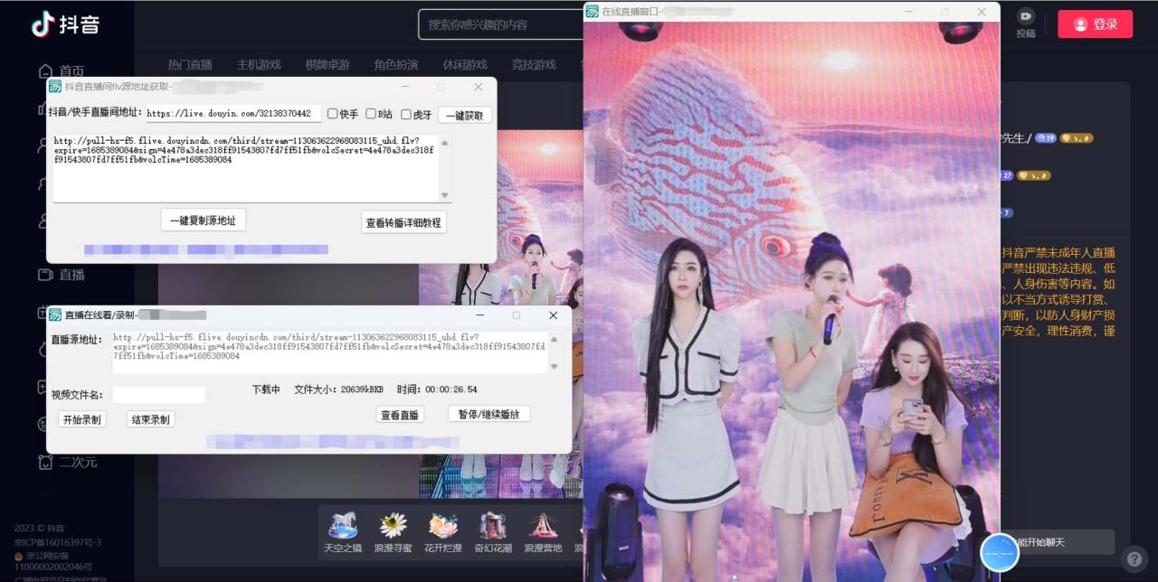 （7266期）最新电脑版抖音/快手/B站直播源获取+直播间实时录制+直播转播【软件+教程】-生财有道