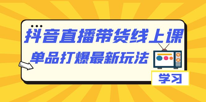 （7238期）抖音·直播带货线上课，单品打爆最新玩法（12节课）-生财有道