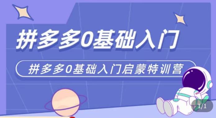 六一电商·拼多多运营0-1实操特训营，拼多多从基础到进阶的可实操玩法-生财有道