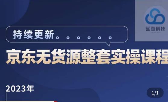 蓝七·2023京东店群整套实操视频教程，京东无货源整套操作流程大总结，减少信息差，有效做店发展-生财有道