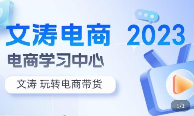 文涛电商·7天零基础自然流起号，​快速掌握店铺运营的核心玩法，突破自然展现量，玩转直播带货-生财有道