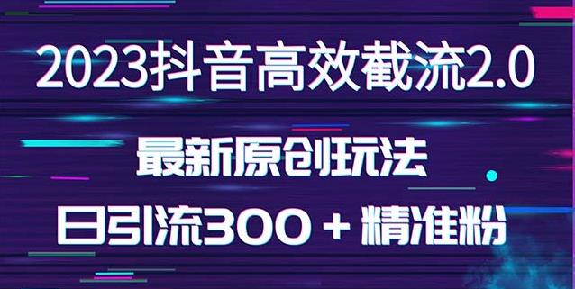 日引300＋创业粉，独家抖音高效截流2.0玩法（价值1280）-生财有道