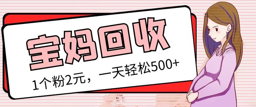 最新宝妈粉回收变现计划及胎教音乐高端变现玩法全套教程！（非老玩法）-生财有道