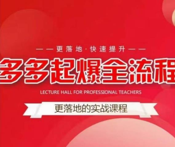 互力-多多新品打爆全流程，拼多多14天拉搜索自然流量，更落地·快速提升-生财有道