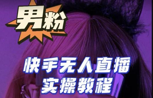 【男粉落地项目】零基础玩转男粉快手无人直播月入3w+，2023快手无人直播实操教程-生财有道