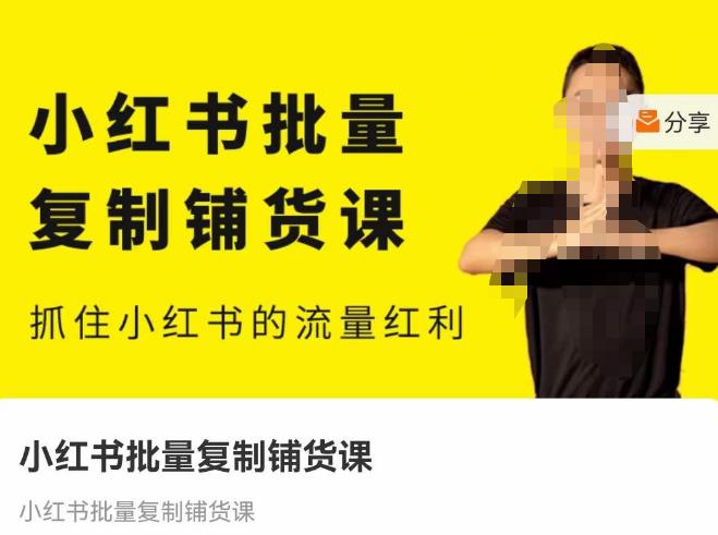 张宾·小红书批量复制铺货课，抓住小红书的流量红利 （更新2023年2月）-生财有道