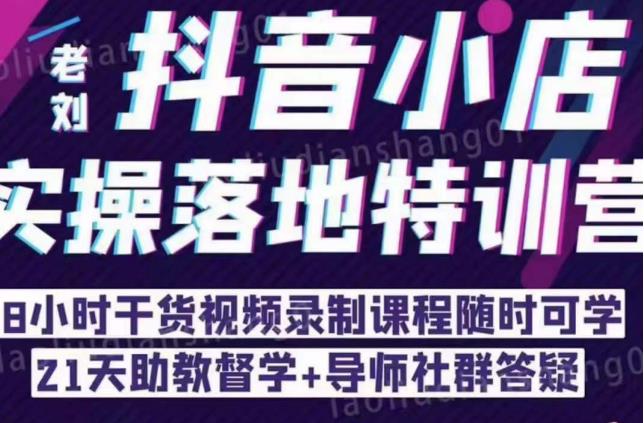 抖音小店实操落地特训营：抖音小店无货源精细化运营，抖店商品卡流量（22节）-生财有道