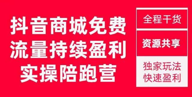 抖音商城搜索持续盈利陪跑成长营，抖音商城搜索从0-1、从1到10的全面解决方案-生财有道