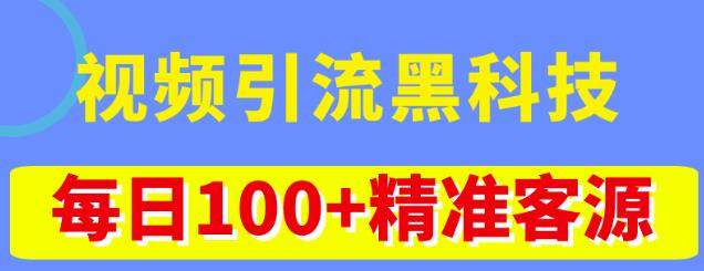 视频引流黑科技玩法，不花钱推广，视频播放量达到100万+，每日100+精准客源-生财有道