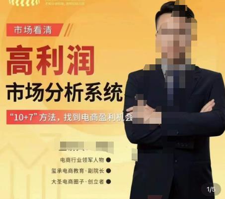 大圣电商市场看清·高利润市场分析系统-10+7找到电商盈利机会-生财有道