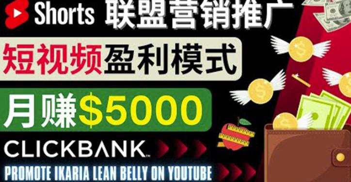 通过Youtube Shorts推广联盟营销商品，月赚5000美元方法和技巧-生财有道