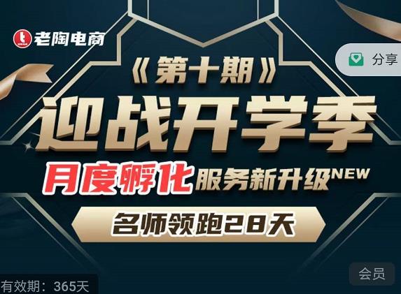 老陶电商《拼多多名师线上领跑28天-第10期》迎战开学季月度孵化实操复盘！-生财有道