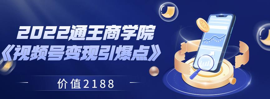 2022通王商学院《视频号变现引爆点》价值2188-生财有道